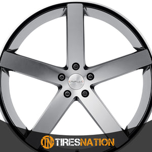 Cavallo Clv-5 Gloss Black & Machined 22X9 Blank 74.1 35