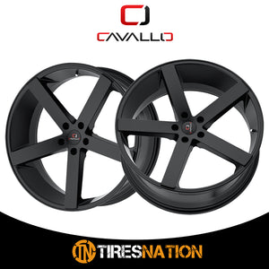 Cavallo Clv-5 Gloss Black 22X9 5X120 74.1 35