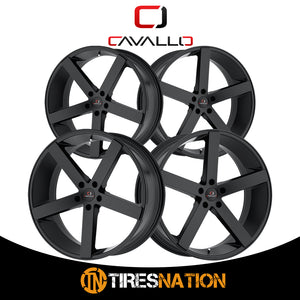 Cavallo Clv-5 Gloss Black 22X9 5X120 74.1 35