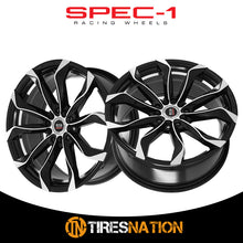 Spec-1 Sp-44 Gloss Black & Machined 18X8.5 4X100/4X114.3 73.1 40