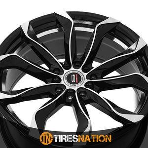 Spec-1 Sp-44 Gloss Black & Machined 18X8.5 4X100/4X114.3 73.1 40