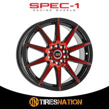 Spec-1 Sp-51 Gloss Black & Red Machined 18X8 4X100/4X114.3 73.1 38