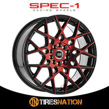 Spec-1 Sp-52 Gloss Black & Red Machined 18X8 4X100/4X114.3 73.1 38
