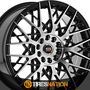 Spec-1 Sp-53 Gloss Black & Machined 18X8 4X100/4X114.3 73.1 38
