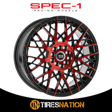 Spec-1 Sp-53 Gloss Black & Red Machined 18X8 4X100/4X114.3 73.1 38