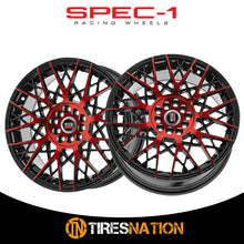 Spec-1 Sp-53 Gloss Black & Red Machined 20X8.5 5X112/5X114.3 73.1 38