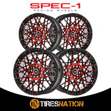 Spec-1 Sp-53 Gloss Black & Red Machined 20X8.5 5X112/5X114.3 73.1 38