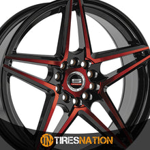 Spec-1 Sp-54 Gloss Black & Red Machined 18X8 4X100/4X114.3 73.1 38