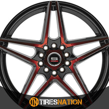 Spec-1 Sp-54 Gloss Black & Red Machined 18X8 4X100/4X114.3 73.1 38