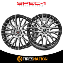 Spec-1 Sp-55 Gloss Black & Machined 18X8 4X100/4X114.3 73.1 38