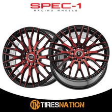 Spec-1 Sp-55 Gloss Black & Red Machined 20X8.5 5X100/5X114.3 73.1 38