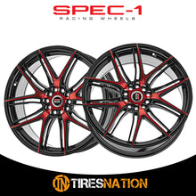Spec-1 Sp-56 Gloss Black & Red Machined 18X8 4X100/4X114.3 73.1 38