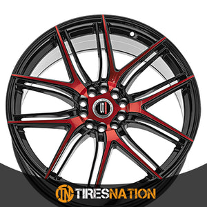 Spec-1 Sp-56 Gloss Black & Red Machined 18X8 4X100/4X114.3 73.1 38