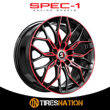 Spec-1 Sp-57 Gloss Black & Red Machined 17X7.5 5X114.3/5X120 73.1 42