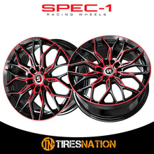 Spec-1 Sp-57 Gloss Black & Red Machined 17X7.5 5X114.3/5X120 73.1 42