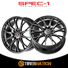 Spec-1 Sp-59 Gloss Black & Machined & Undercut 17X7.5 5X112/5X114.3 73.1 42
