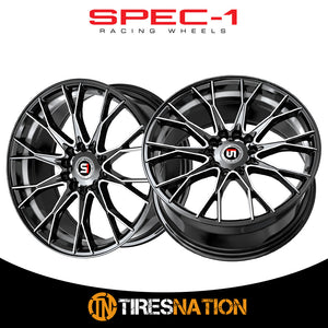Spec-1 Sp-59 Gloss Black & Machined & Undercut 17X7.5 5X112/5X114.3 73.1 42