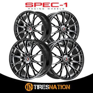 Spec-1 Sp-59 Gloss Black & Machined & Undercut 17X7.5 5X112/5X114.3 73.1 42