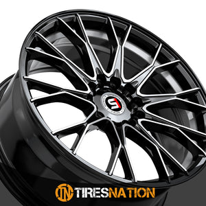 Spec-1 Sp-59 Gloss Black & Machined & Undercut 17X7.5 5X112/5X114.3 73.1 42