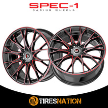 Spec-1 Sp-59 Gloss Black & Red Machined 17X7.5 5X110/5X114.3 73.1 42