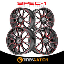 Spec-1 Sp-59 Gloss Black & Red Machined 17X7.5 5X110/5X114.3 73.1 42