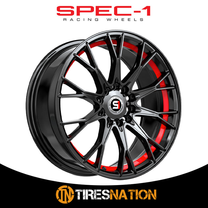 Spec-1 Sp-59 Gloss Black & Red Undercut 17X7.5 5X114.3/5X120 73.1 42
