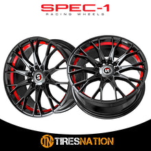 Spec-1 Sp-59 Gloss Black & Red Undercut 17X7.5 5X114.3/5X120 73.1 42