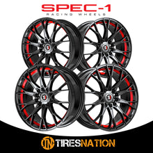 Spec-1 Sp-59 Gloss Black & Red Undercut 17X7.5 5X114.3/5X120 73.1 42