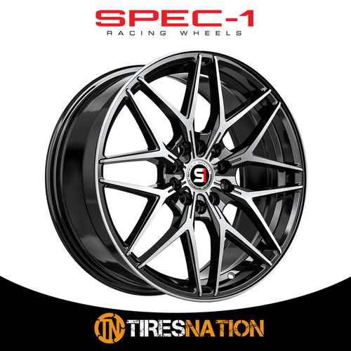 Spec-1 Sp-60 Gloss Black & Machined 18X8 5X114.3/5X120 73.1 38