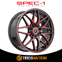 Spec-1 Sp-60 Gloss Black & Red Machined 17X7.5 4X100/4X114.3 73.1 42