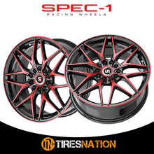 Spec-1 Sp-60 Gloss Black & Red Machined 17X7.5 4X100/4X114.3 73.1 42
