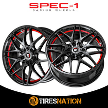 Spec-1 Sp-60 Gloss Black & Red Undercut 17X7.5 5X110/5X114.3 73.1 42
