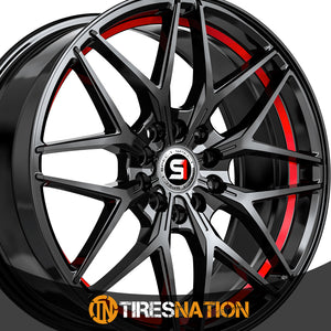 Spec-1 Sp-60 Gloss Black & Red Undercut 17X7.5 5X110/5X114.3 73.1 42