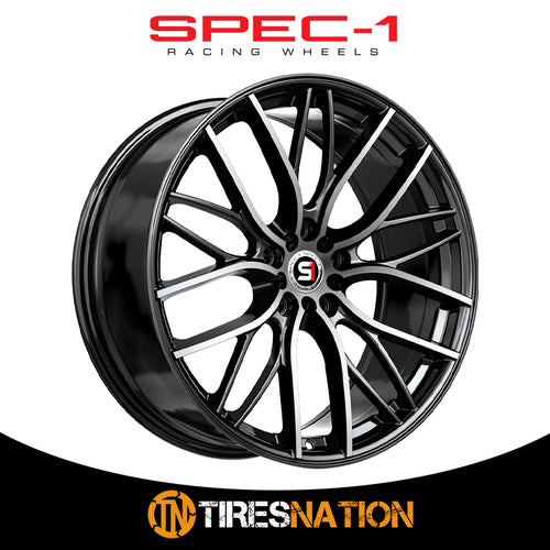 Spec-1 Sp-61 Gloss Black & Machined 18X8 4X100/4X114.3 73.1 38