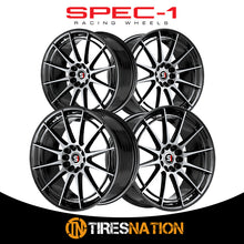 Spec-1 Sp-64 Gloss Black & Machined 17X8 4X100/4X114.3 73.1 42