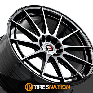 Spec-1 Sp-64 Gloss Black & Machined 17X8 4X100/4X114.3 73.1 42