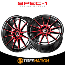 Spec-1 Sp-64 Gloss Black & Red Machined 17X8 5X114.3/5X120 73.1 42