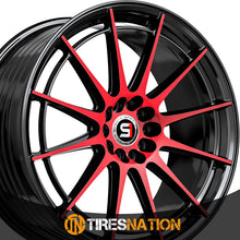 Spec-1 Sp-64 Gloss Black & Red Machined 17X8 4X100/4X114.3 73.1 42