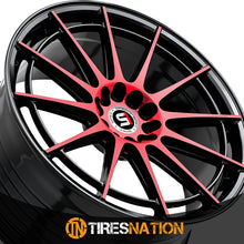 Spec-1 Sp-64 Gloss Black & Red Machined 17X8 5X112/5X114.3 73.1 42