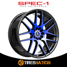 Spec-1 Sp-65 Gloss Black & Blue Machined 17X8 5X100/5X114.3 73.1 42