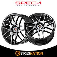 Spec-1 Sp-65 Gloss Black & Machined 17X8 5X100/5X114.3 73.1 42