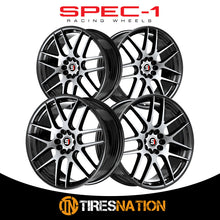 Spec-1 Sp-65 Gloss Black & Machined 17X8 5X100/5X114.3 73.1 42