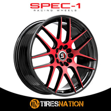 Spec-1 Sp-65 Gloss Black & Red Machined 17X8 5X100/5X114.3 73.1 42