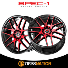 Spec-1 Sp-65 Gloss Black & Red Machined 17X8 5X100/5X114.3 73.1 42