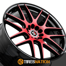 Spec-1 Sp-65 Gloss Black & Red Machined 17X8 5X100/5X114.3 73.1 42