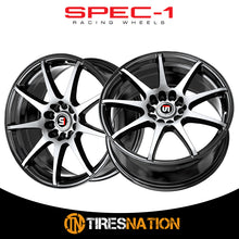 Spec-1 Sp-67 Gloss Black & Machined 18X8 5X112/5X114.3 73.1 38
