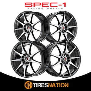 Spec-1 Sp-67 Gloss Black & Machined 18X8 5X112/5X114.3 73.1 38