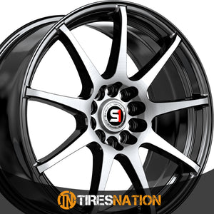 Spec-1 Sp-67 Gloss Black & Machined 17X7 5X105/5X114.3 73.1 42