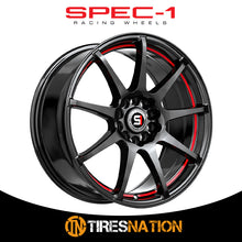 Spec-1 Sp-67 Gloss Black & Red Line 17X7 5X110/5X114.3 73.1 42