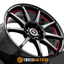 Spec-1 Sp-67 Gloss Black & Red Line 17X7 5X108/5X114.3 73.1 42